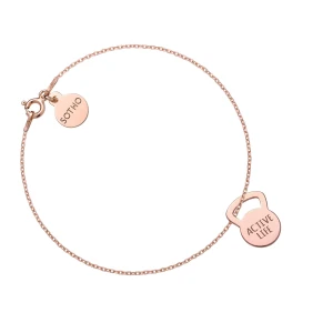 Bransoletka z różowego złota kettlebell ACTIVE LIFE SOTHO