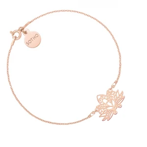 Bransoletka z różowego złota z ażurowym lotosem SOTHO