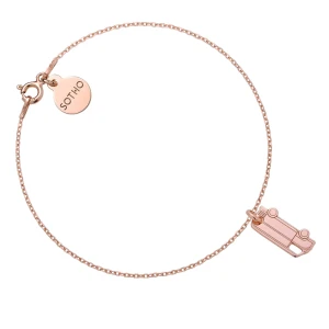 Bransoletka z różowego złota z kamperem SOTHO