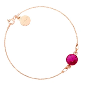 Bransoletka z różowego złota z kryształem SWAROVSKI® CRYSTAL SOTHO