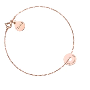 Bransoletka z różowego złota z malutką karmą FIGHT.HOPE.LOVE SOTHO