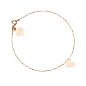 Bransoletka z różowego złota z malutkim serduszkiem SOTHO