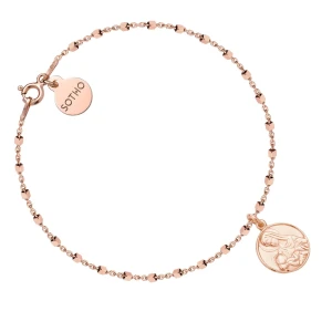 Bransoletka z różowego złota z medalikiem SOTHO