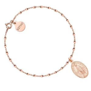 Bransoletka z różowego złota z medalikiem SOTHO
