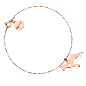 Bransoletka z różowego złota z psem rasy bokser SOTHO