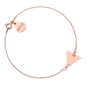 Bransoletka z różowego złota z trójkątem SOTHO