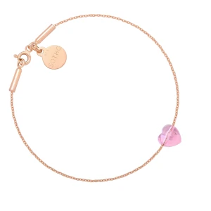 Bransoletka z różowego złota zdobiona serduszkiem SWAROVSKI® CRYSTAL SOTHO