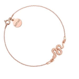 Bransoletka z wężem z różowego złota SOTHO