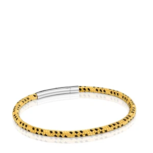 Bransoletka Z Żółtym Sznurkiem I Stalą Tous Basics - Tous Rozmiar