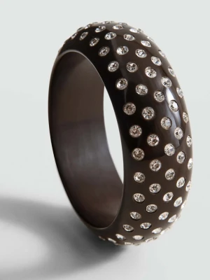 Bransoletka z żywicy ze zdobieniami brązowy - Kobieta - Rozmiar uniwersalny - MANGO