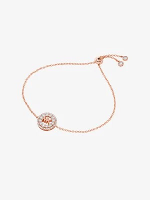 Bransoletka zaciskowa Fulton pokryta metalem szlachetnym z logo w stylu pavé Michael Kors