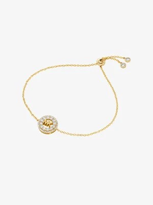 Bransoletka zaciskowa Fulton pokryta metalem szlachetnym z logo w stylu pavé Michael Kors