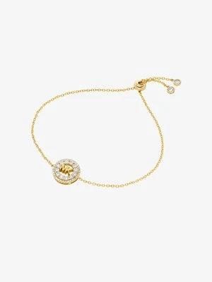 Bransoletka zaciskowa Fulton pokryta metalem szlachetnym z logo w stylu pavé Michael Kors