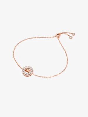 Bransoletka zaciskowa Fulton pokryta metalem szlachetnym z logo w stylu pavé Michael Kors ROSE GOLD (Różowozłoty)