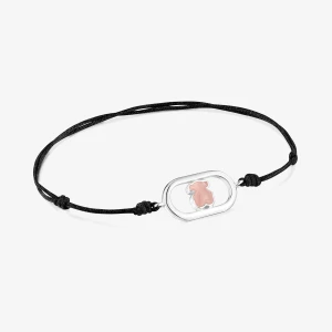 Bransoletka Ze Srebra, Kwarcu I Czarnego Nylonu Tous Camille - Tous Rozmiar