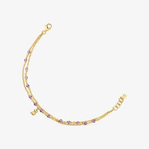 Bransoletka Ze Srebra Vermeil I Ametystu Bold Bear - Tous Rozmiar