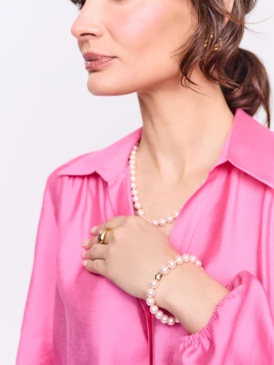 Bransoletka ze szklanych pereł z pozłacanym zapięciem TARANKO