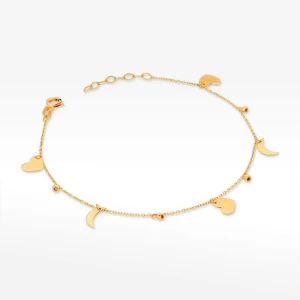 Bransoletka ze złota z sercami i księżycami Filipowicz