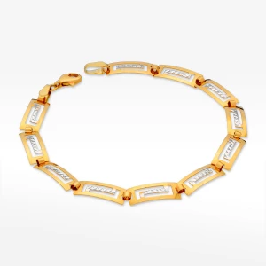 Bransoletka ze złota z wzorem greckim Filipowicz