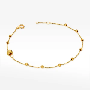 Bransoletka ze złota 19cm ze złotymi koralikami Filipowicz