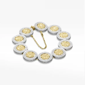 Zdjęcie produktu Bransoletka ze złota Medusa z białymi cyrkoniami 19cm Filipowicz