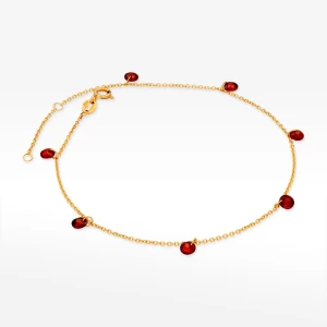 Bransoletka ze złota na nogę z koralikami Filipowicz