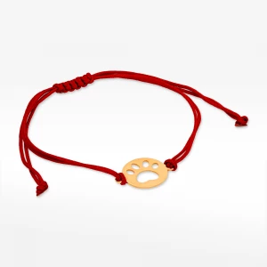 Bransoletka ze złota na sznurku psia łapa Filipowicz