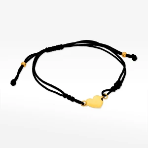 Bransoletka ze złota na sznurku serce Filipowicz