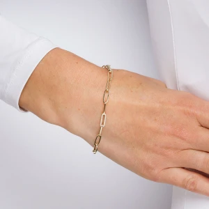 Bransoletka ze złota z białymi cyrkoniami Filipowicz