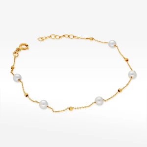 Bransoletka ze złota z białymi i złotymi cyrkoniami Filipowicz