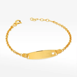 Bransoletka ze złota z blaszką Filipowicz