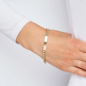 Bransoletka ze złota  z blaszką Filipowicz