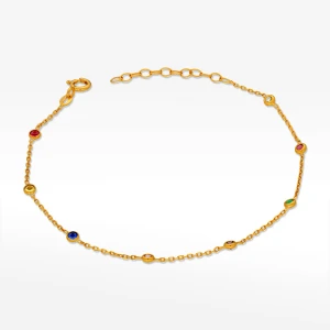 Bransoletka ze złota z kolorowymi cyrkoniami Filipowicz