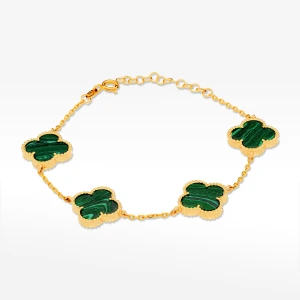 Bransoletka ze złota z malachitem Filipowicz