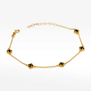 Bransoletka ze złota z onyksem Filipowicz