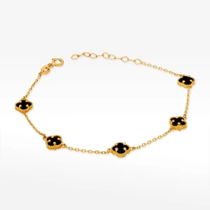 Bransoletka ze złota z onyksem Filipowicz