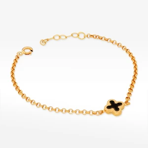 Bransoletka ze złota z onyksem Filipowicz