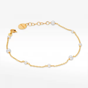 Bransoletka ze złota z perłą 18-20cm