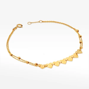 Bransoletka ze złota z sercami Filipowicz