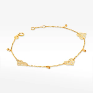 Bransoletka ze złota z sercami Filipowicz