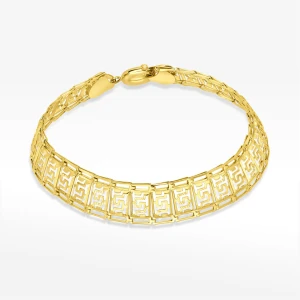 Bransoletka ze złota z wzorem greckim Filipowicz