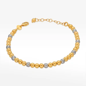 Bransoletka ze złota ze złotymi koralikami Filipowicz