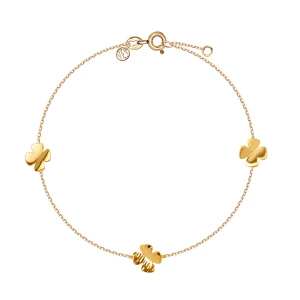 Bransoletka złota - kwiaty - Flora Flora - Biżuteria YES