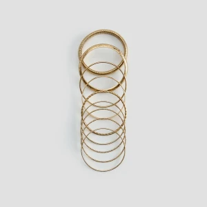 Bransoletki w kolorze złotym 9-pak House