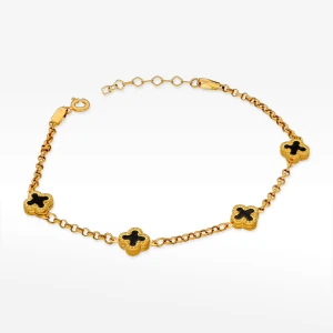 Bransoletki ze złota z onyksem Filipowicz