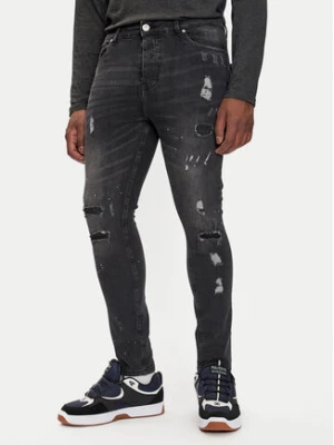 Brave Soul Jeansy MJN-CAPSERDIST Szary Slim Fit