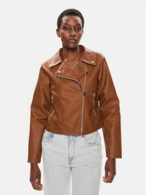 Brave Soul Kurtka z imitacji skóry LJK-SVEATAN Brązowy Straight Fit