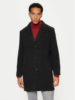 Brave Soul Płaszcz przejściowy MJK-AUGUSCHECK Czarny Regular Fit