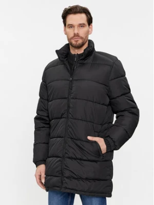 Brave Soul Płaszcz zimowy MJK-DAVISLONGBLK Czarny Regular Fit