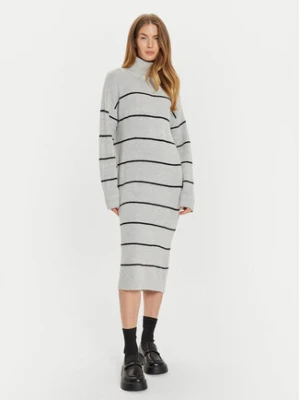 Brave Soul Sukienka dzianinowa LKD-510DOUGA Szary Regular Fit